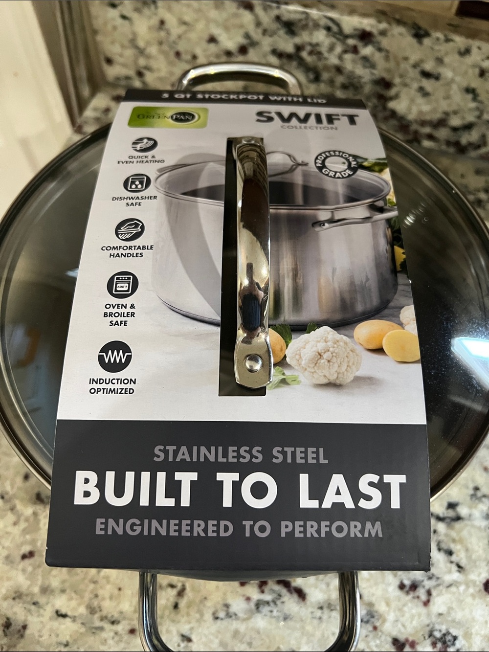 Stainless Steel Stockpot with Lid - Silver